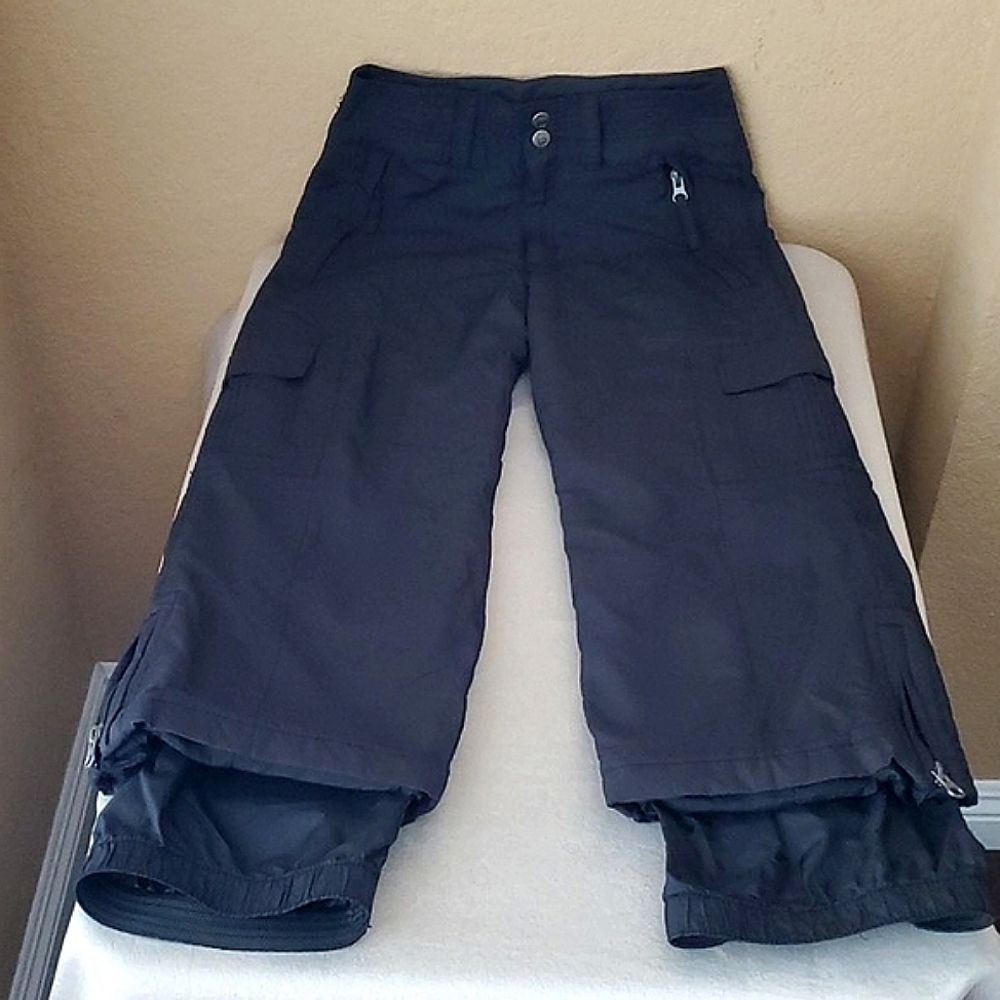 KEMPER Black Insulated Waterproof Snow Pants KIDS SIZE: 8